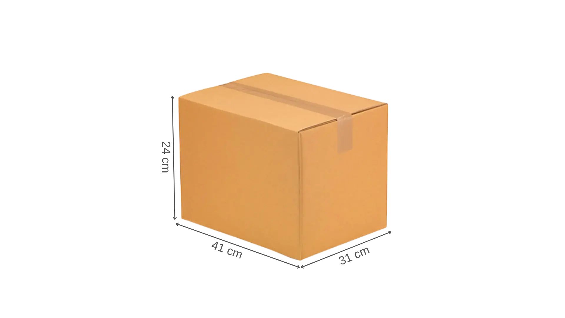 Boite en carton simple cannelure 26x20x18 cm