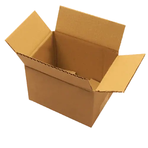 Carton à base carrée simple cannelure 15 x 15 x 8 cm pour l'envoi pos